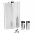 4 Piece 64 Oz. "Giant Shot" Stainless Steel Flask Set